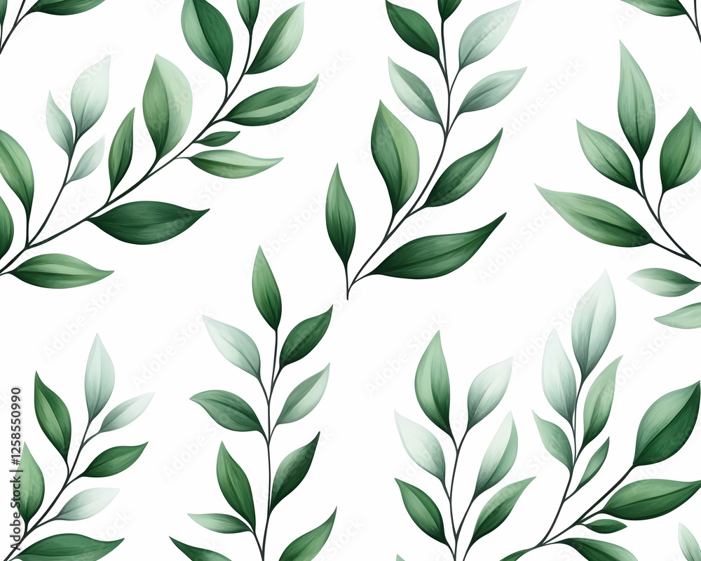Leaf branches on white. For nature projects, wallpaper, or background. Spring theme design Leaf branches on white. For nature projects, wallpaper, or background. Spring theme design