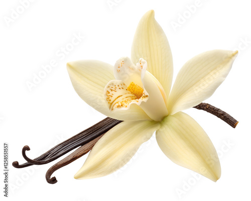 Vanilla flower  isolated on white background png