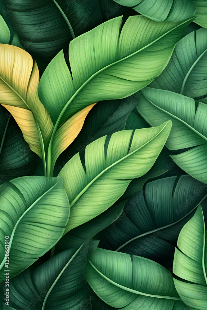 Obraz premium Lush leaves background for design, wallpaper, posters, and artistic compositions