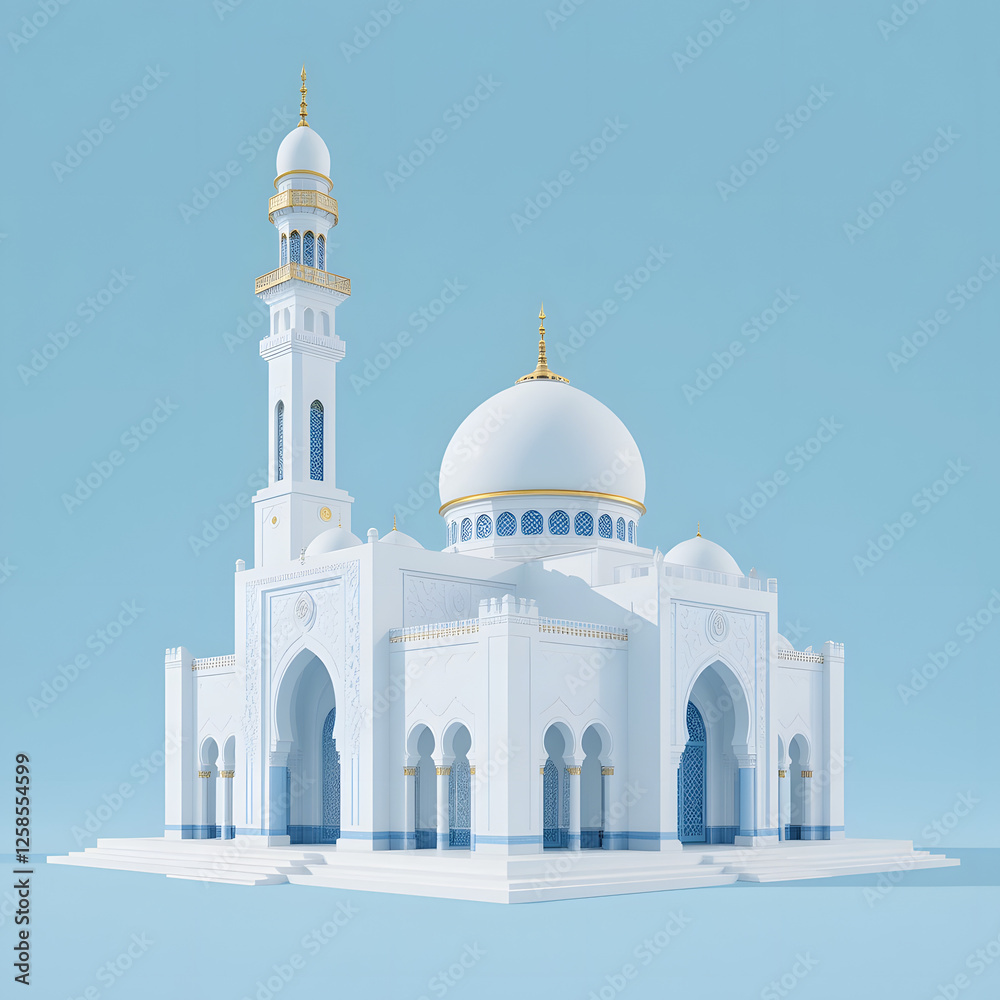 Obraz premium white beautiful mosque 