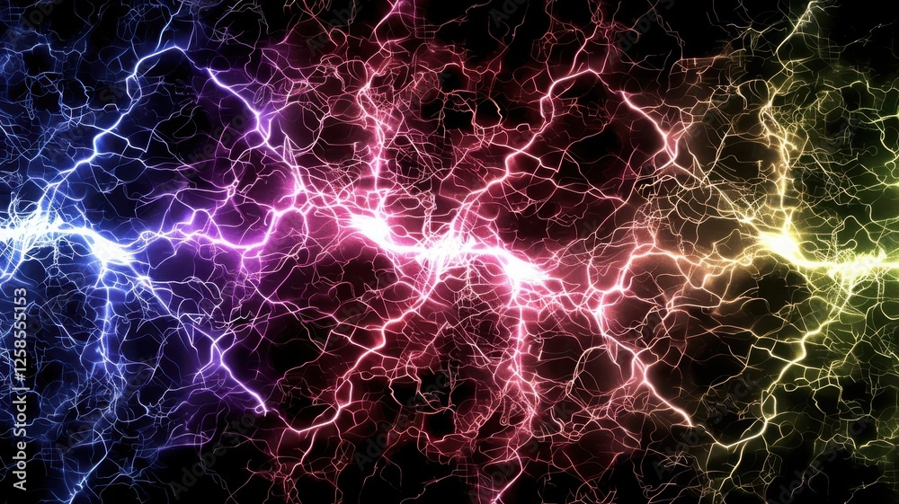 Fototapeta premium Illuminating Concepts A Billowing Cloud of Vibrant Electric Energy in Cosmic Realm
