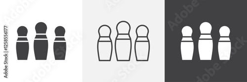 Bowling icons graphics pack vectors.