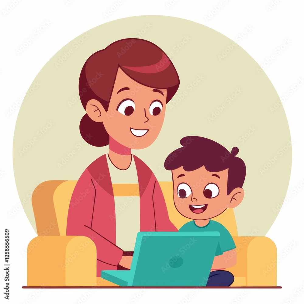 Single parent spending quality time with their child at home, strong and loving bond Single parent spending quality time with their child at home, strong and loving bond