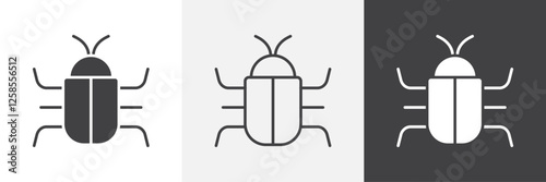 Bug icons graphics pack vectors.