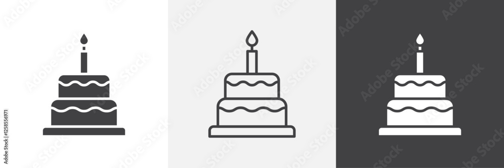 Cake birthday icons graphics pack vectors. Cake birthday icons graphics pack vectors.