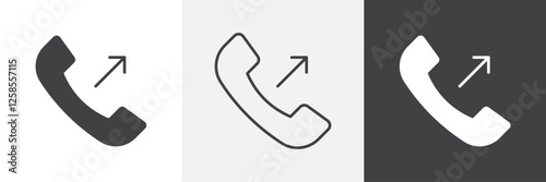 Call outgoing icons graphics pack vectors.