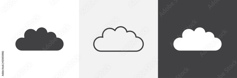Cloud icons graphics pack vectors. Cloud icons graphics pack vectors.