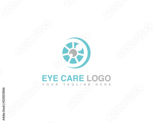 Optician Vision and Eye Care Vector Logo Design Template. Eye Care Clinic Branding Identity Logo.
