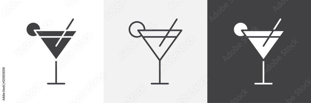 Cocktail icons graphics pack vectors. Cocktail icons graphics pack vectors.