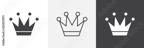 Crown icons graphics pack vectors.