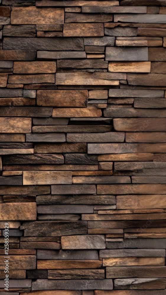 A beautifully textured wooden wall design that highlights a natural rustic aesthetic, perfectly suited for a modern contemporary setting A beautifully textured wooden wall design that highlights a natural rustic aesthetic, perfectly suited for a modern contemporary setting