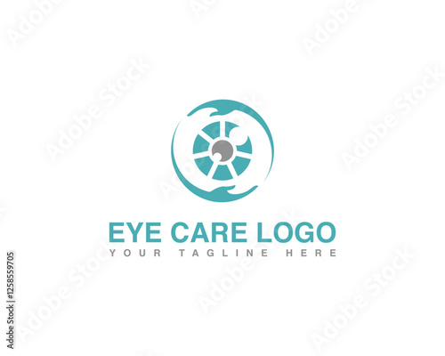 Optician Vision and Eye Care Vector Logo Design Template. Eye Care Clinic Branding Identity Logo.
