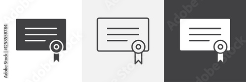 Diploma icons graphics pack vectors.