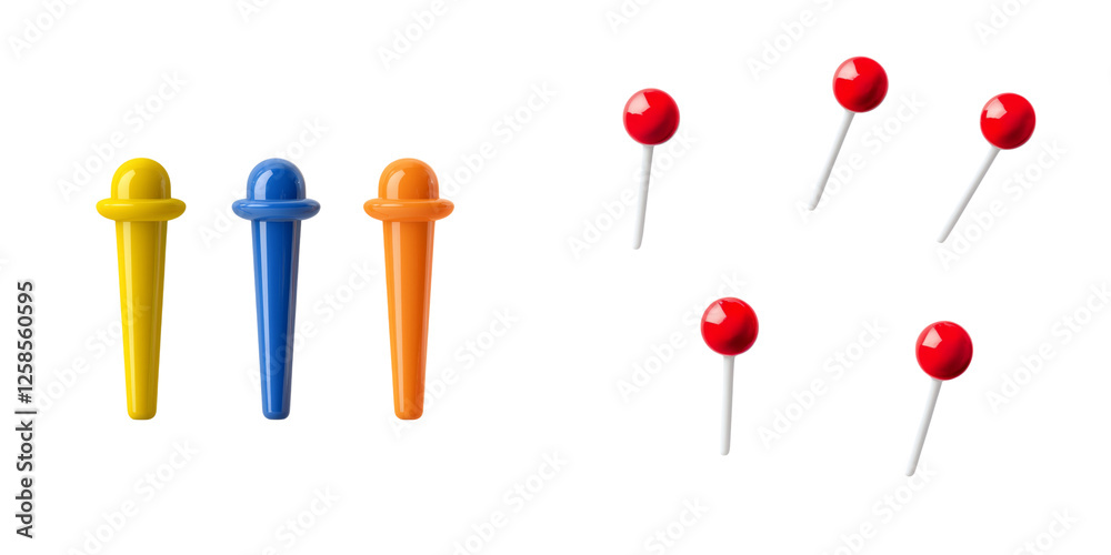 Colorful ice pop molds and red lollipops on transparency background Colorful ice pop molds and red lollipops on transparency background