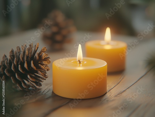 candles on table diwali concept. high resolution photo