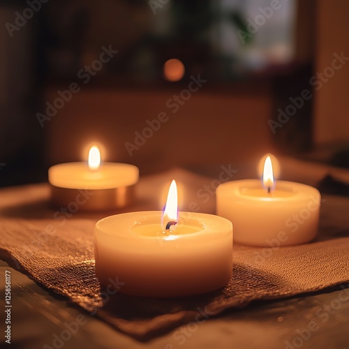 candles on table diwali concept. high resolution photo