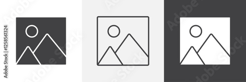 Gallery icons graphics pack vectors.