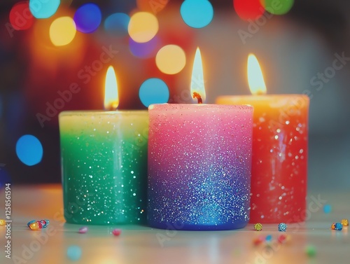 candles on table diwali concept. high resolution photo