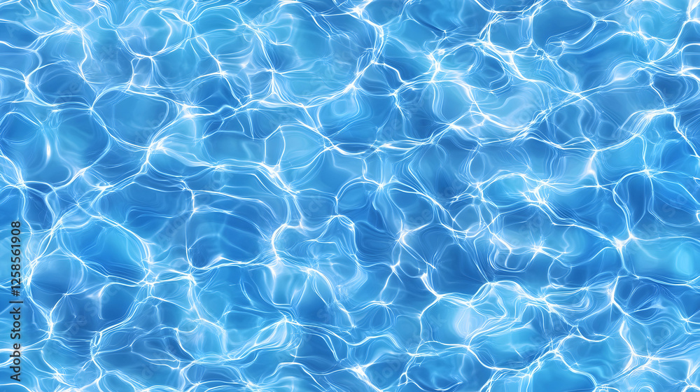 Ripples in blue water, a wave pool view from above, illustrating a refreshing swimming experience Ripples in blue water, a wave pool view from above, illustrating a refreshing swimming experience