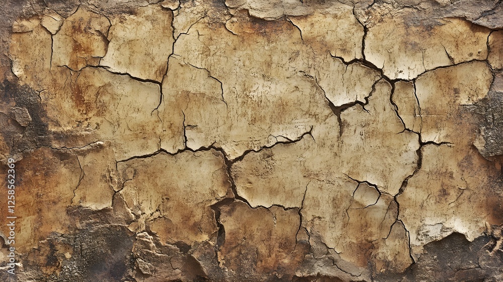 Cracked Wall Texture: Abstract Grunge Brown Background with Vintage Pattern and Rough Surface Cracked Wall Texture: Abstract Grunge Brown Background with Vintage Pattern and Rough Surface