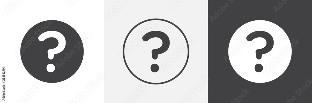 Interrogation icons graphics pack vectors. Interrogation icons graphics pack vectors.