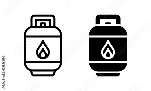 Gas tank icon. LPG gas tank symbol. Suitable for propane gas cylinder graphic resources.