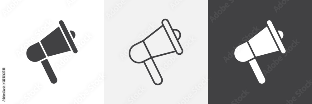 Megaphone icons graphics pack vectors. Megaphone icons graphics pack vectors.