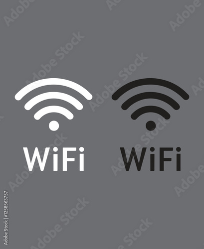 wifi signal full interface user program vector icon