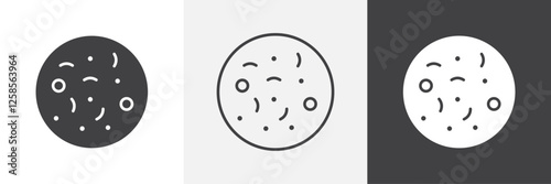 Microorganism icons graphics pack vectors.