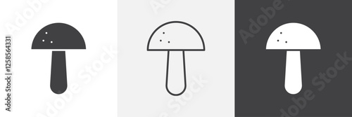 Mushroom icons graphics pack vectors.