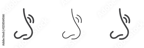 Nose pain icons graphics pack vectors.
