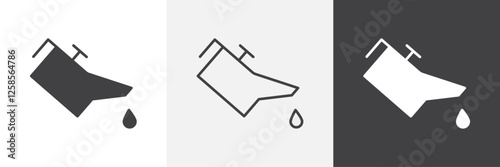 Oil can icons graphics pack vectors.