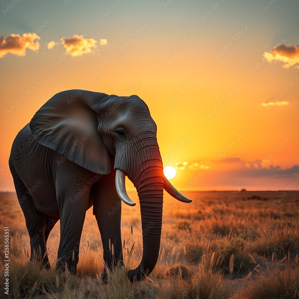 Obraz premium wild african elephant