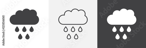 Obraz na plátně Rain icons graphics pack vectors.
