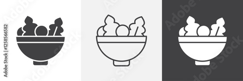 Salad icons graphics pack vectors.