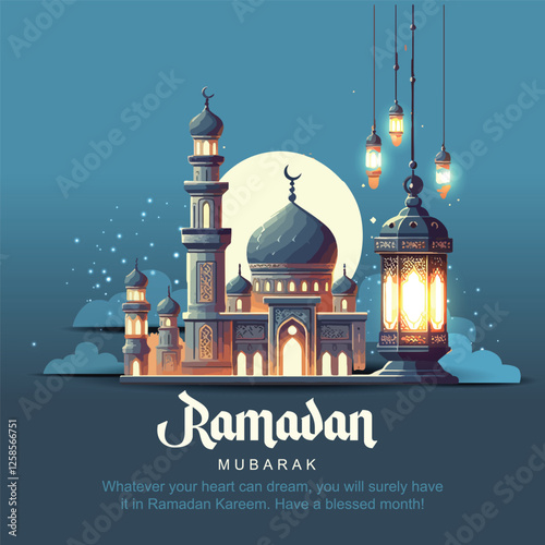 Ramadan Kareem Design Background. abstract Vector Illustration for greetings card, poster and banner.