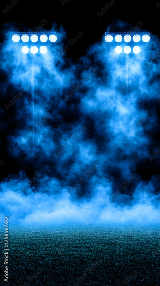 custom made wallpaper toronto digitalStadium lights illuminate grass field obscured by fog; background blackness. Event use
