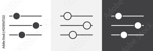 Settings sliders icons graphics pack vectors.