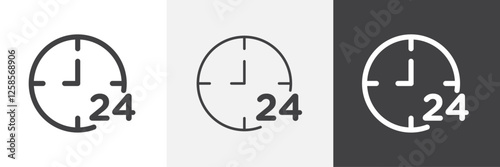 Time twenty four icons graphics pack vectors.