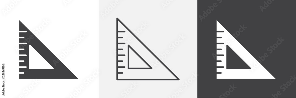 Triangle Ruler icons graphics pack vectors. Triangle Ruler icons graphics pack vectors.
