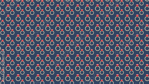 かわいい指輪のイラスト背景パターン