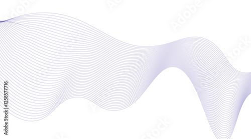 Abstract black lines wave curve motion on white, Curve wave seamless pattern. Thin wavy line abstract background. 
