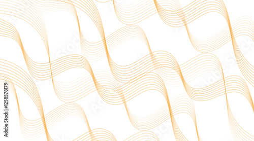 Abstract black lines wave curve motion on white, Curve wave seamless pattern. Thin wavy line abstract background. 