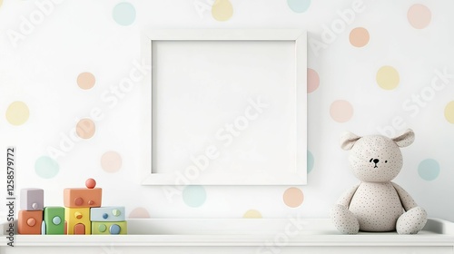 Playful polkadot nursery design modern home interior decor cheerful environment bright viewpoint child-friendly concept