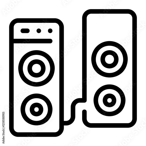 speaker box line icon