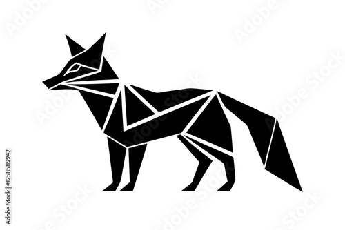  minimalist vector fox design with sharp angles