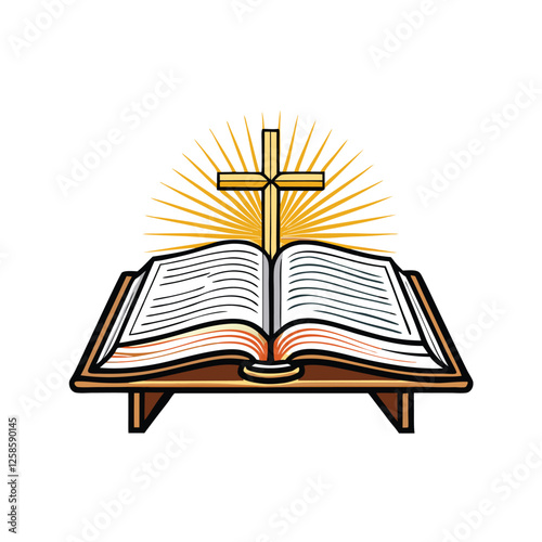 An open Bible, illuminated from within by a divine, radiant light, showcasing sacred text.  Focus on the light's ethereal glow.