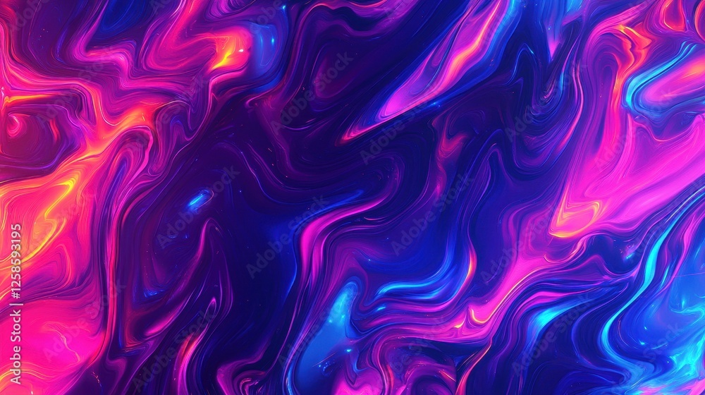 Vibrant Nebula Liquid Art, Blended Gradient Paint Swirls in Deep Colors Vibrant Nebula Liquid Art, Blended Gradient Paint Swirls in Deep Colors
