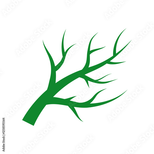Tree root or twig. Vector logo icon template