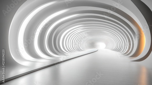 Modern White Tunnel Interior Architecture photo